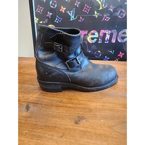 Vintage CHIPPEWA Steel-Toe Engineer Boots with Vibram Soles, Size 8D - Picture 14 of 16